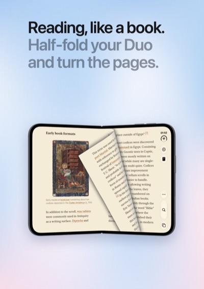 Lens on iPhone Duo: Reading, like a book